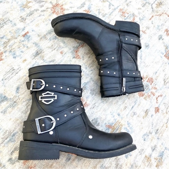 Harley-Davidson Women's EUC Black
Leather Ankle Boots Sz 7.5 - Picture 3 of 9